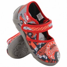 13 Евро! Детски Анатомични ДИШАЩИ BareFoot Обувки / Пантофки RENBUT 13-105/09 (Автомобилен Състезател)  , с Лепка и Кожени стелки. за Момчета